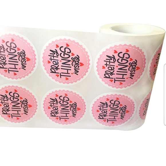 50 Ct 2x2" RESTOCKED  Pretty Things Inside Stickers. Small Business Than… - Picture 6 of 8